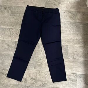 Slim navy blue ankle slacks
